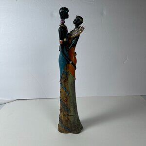 Vintage 13” St Thomas Man Woman Standing In Love Statue Figurine Primitive Decor